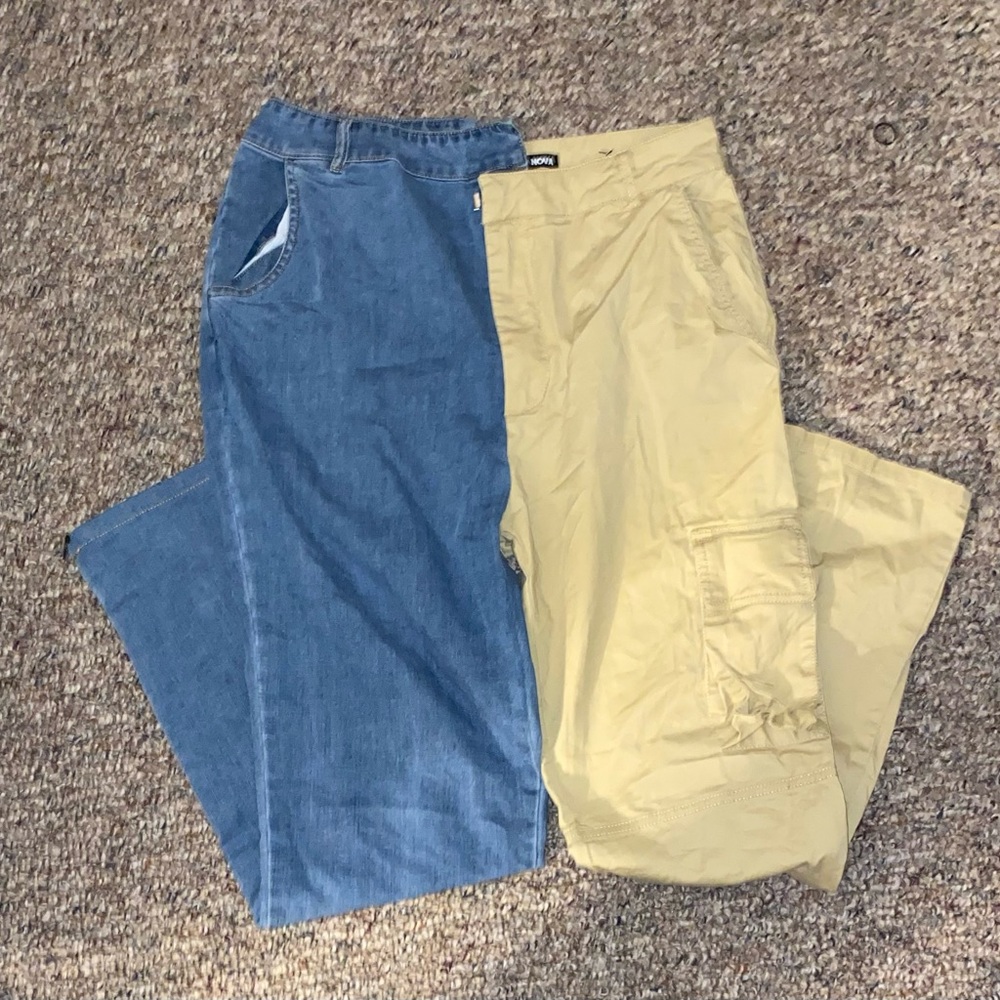 Denim and Khaki pants size XL